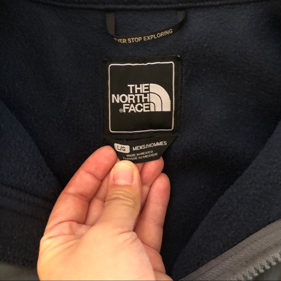 North Face Men’s Navy/Gray Polartec Fleece Jacket - Picture 5 of 7